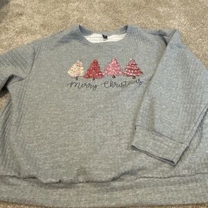 2xl shein merry christmas gray sweater
